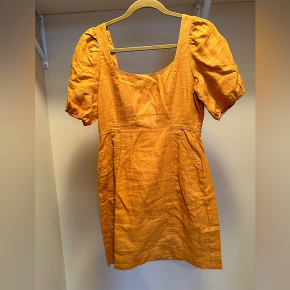 Madewell Maisie linen mini dress with pockets size 2 - Picture 4 of 10